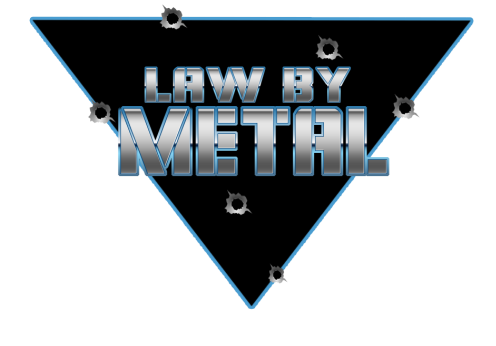 A picture of the law by metal logo.